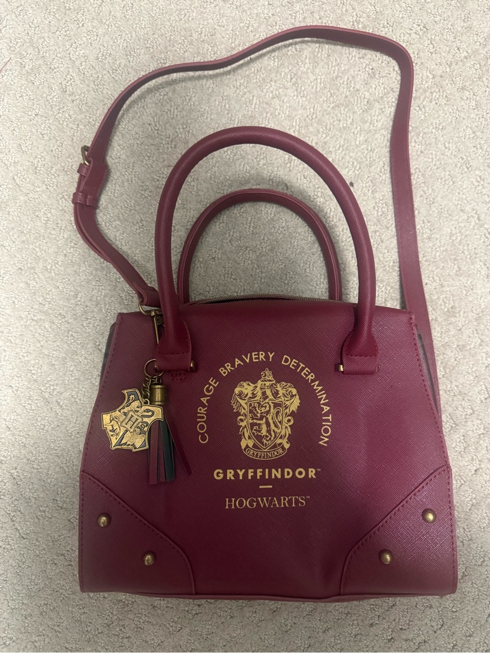 Gryffindor Burgundy Satchel Handbag - Hogwarts Collection